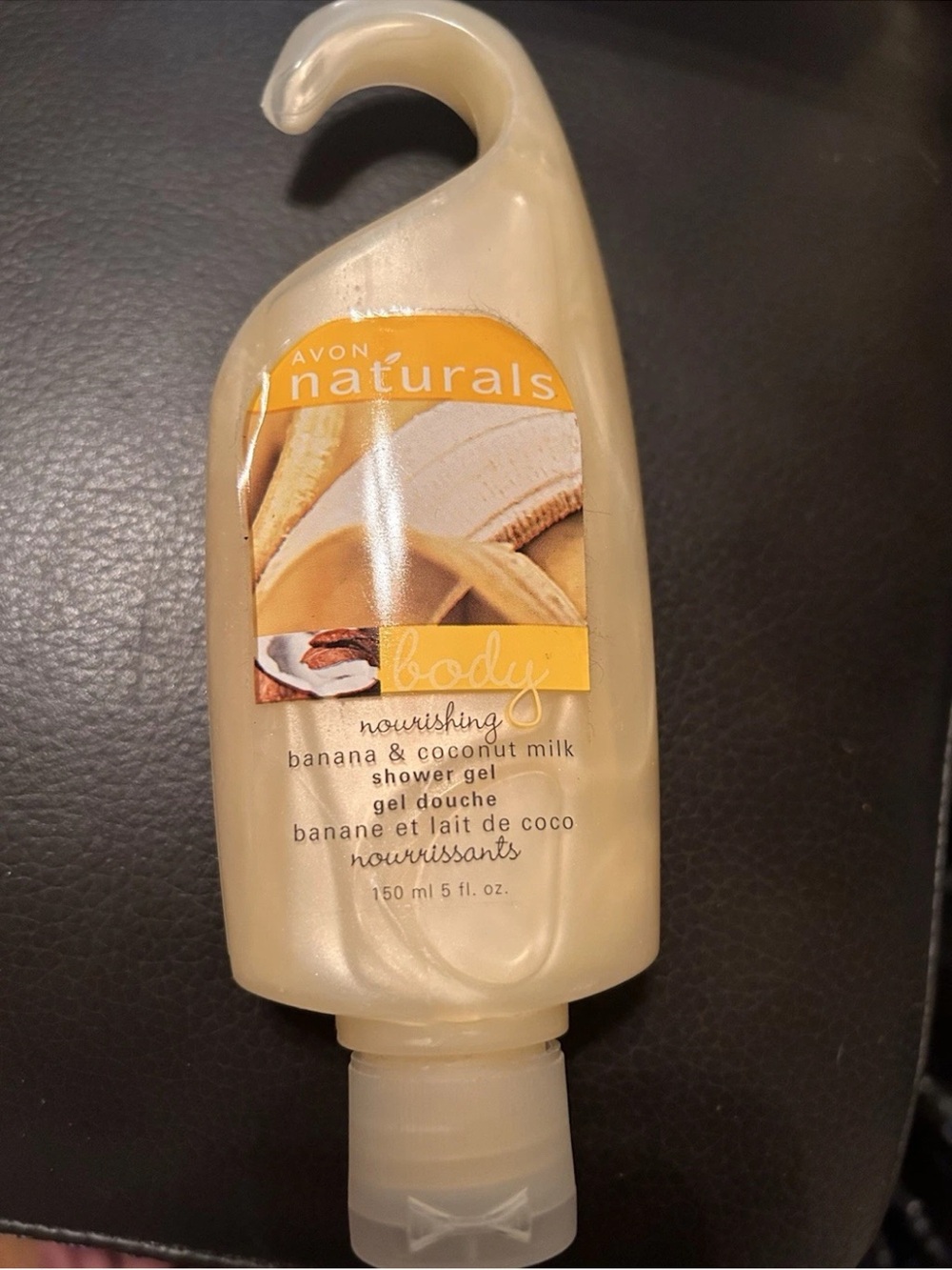 Avon Naturals Banana & Coconut Milk Body Wash — Cream, Yellow